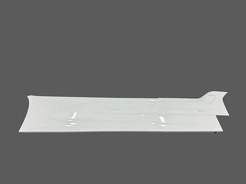 DAF XG XG+ XF ZIJSKIRT SET RIGHT WB 4000mm 2022- COLOR CRISTAL WHITE , E1980,COMPLEET MET BEVESTIGING. 000217C1BR