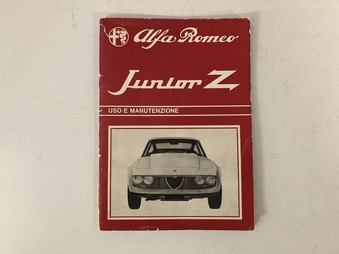 Alfa Romeo Junior Zagato instructieboekje