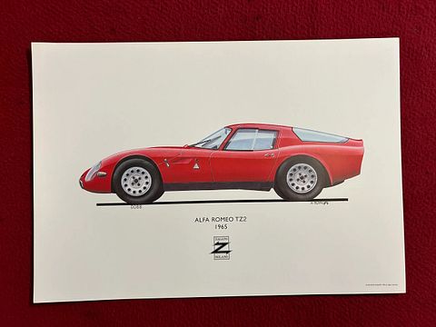 ”ALFA ROMEO TZ2” poster van Zagato
