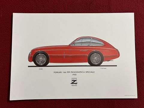 FERRARI 166 MM” Zagato poster