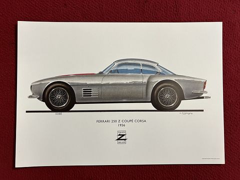 FERRARI 250 Z COUPE CORSA” poster door Zagato