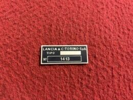 Lancia Aurelia transmissie-identificatieplaatje type NR° 1413