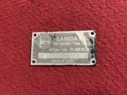 Lancia Flaminia chassis-/typeplaatje