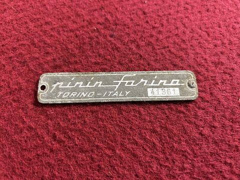 pininfarina” TORINO – ITALY plaat