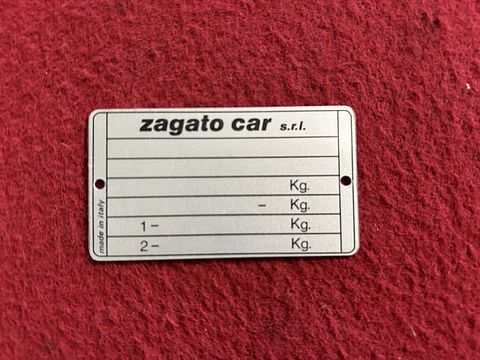 ZAGATO CAR s.r.l.” plaat