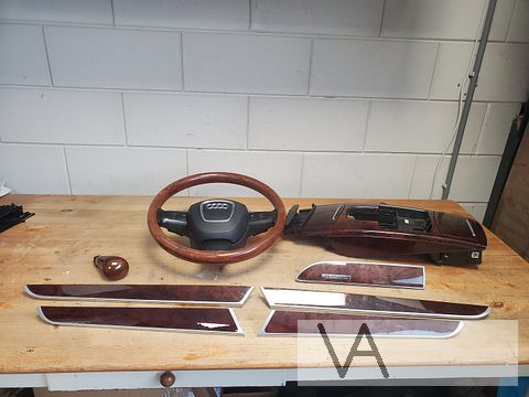 Audi A6 4f 2004 - 2011 houten inleg compleet met stuur €300