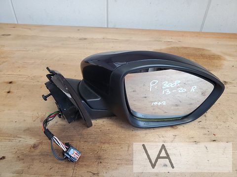 Peugeot 308 2013 - 2020 spiegel rechts 12 draden blauw €100