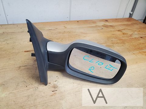 Renault Clio 3 2005 - 2009 spiegel rechts elektrisch ZILVER