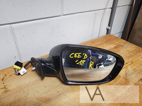Kia Ceed 2012 - 2018 spiegel rechts zwart met knipperlicht