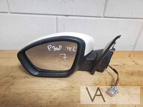 Peugeot 308 2012 - 2020 spiegel links wit 7 draden €60