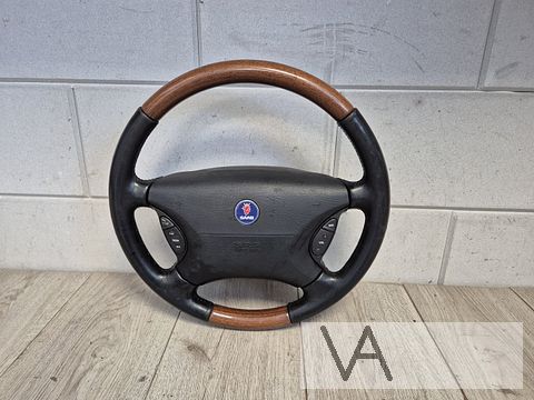 Houten stuur van Saab 9-3 en 9-5 1998 tot 2003 met airbag