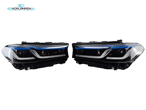 BMW 5 Serie G30 G31 adaptive led Laser facelift look shadow black koplamp links rechts