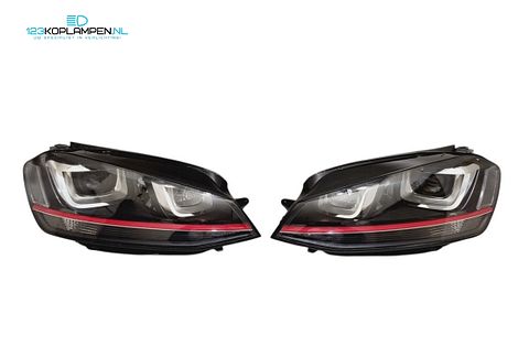 Volkswagen Golf 7 Bi-Xenon GTI Rood Koplampen Set 5G1941031A / 5G1941032A