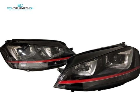 Volkswagen Golf 7 Bi-Xenon GTI Rood Koplampen Set 5G1941751A / 5G1941752A