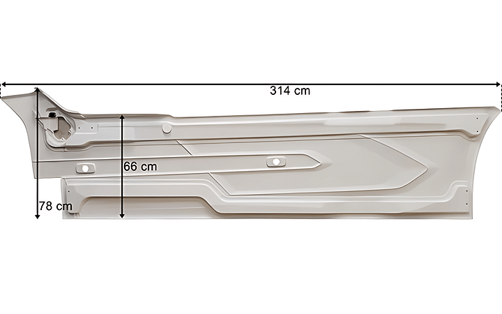 DAF XG XG+ XF ZIJSKIRT SET WB 4000mm 2022- PRIMER ,COMPLEET MET BEVESTIGING. – Foto 3