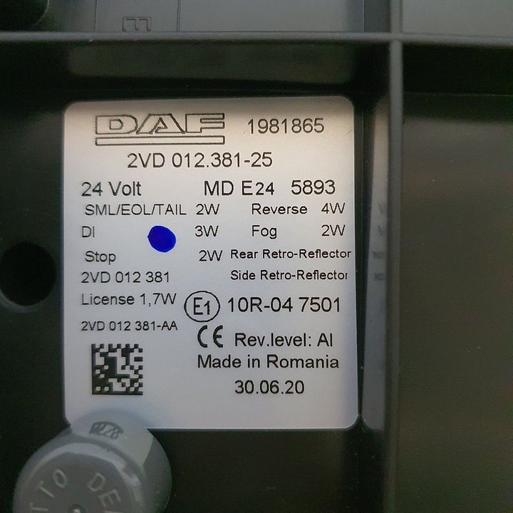 DAF XF106,CF,LF 12-LED ACHTERLICHT LINKS 1981865 – Фото 4