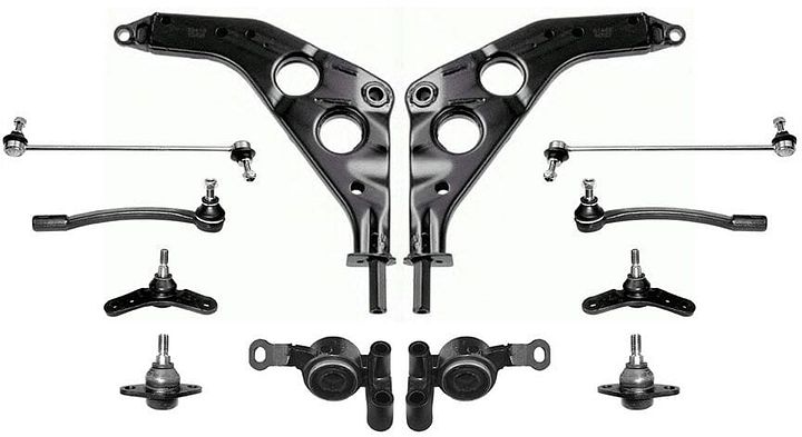 Mini R50 draagarm Mini R53 Draagarm Mini R50 spoorstang Mini R53 fuseekogel Mini R50 R53 stabilisatorstang