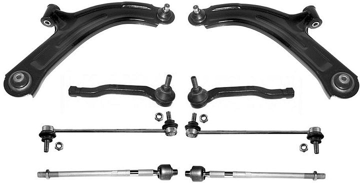 Draagarmen NISSAN Micra III draagarm stabilisatorstang stuurkogel NISSAN Micra III axiaalstang  54500AX600