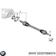 Aandrijfas BMW F01 F02 F03 F04 aandrijfas BMW F06 F07 F12 F13 aandrijfas steekas  33207566074