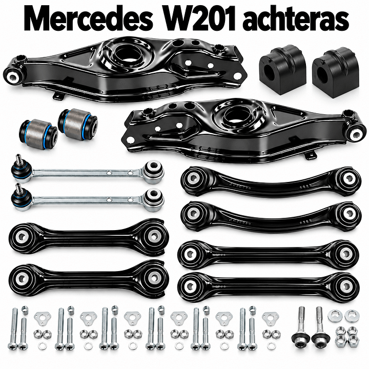 Draagarmen Mercedes W201 ophanging Mercedes 190 reactiearmen achteras