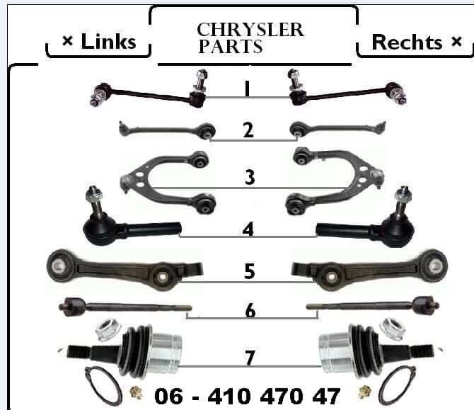 Chrysler 300C draagarm fuseekogel Chrysler 300C draagarmen Dodge 4782561AE – Foto 7