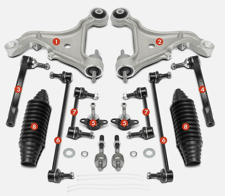 Volvo S80 draagarmen Volvo S80 stabilisatorstang Volvo S80 fuseekogel spoorstang – Foto 5