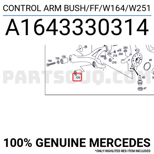 Mercedes X164 W164 draagarm rubbers Mercedes R-Klasse W251 V251 draagarmrubbers – Foto 2