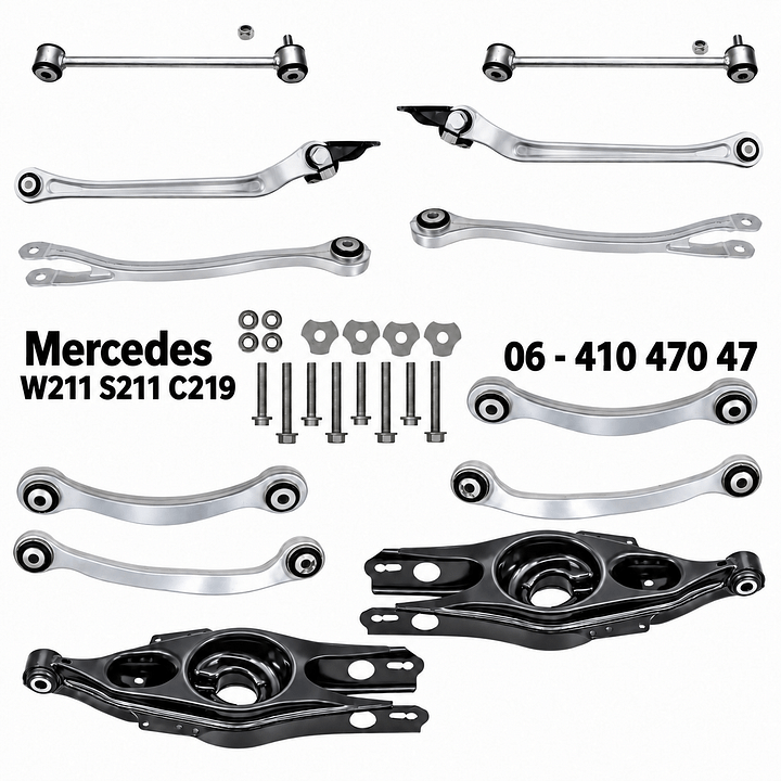 Mercedes S211 draagarmen Mercedes W211 reactiearmen Mercedes C219 CLS