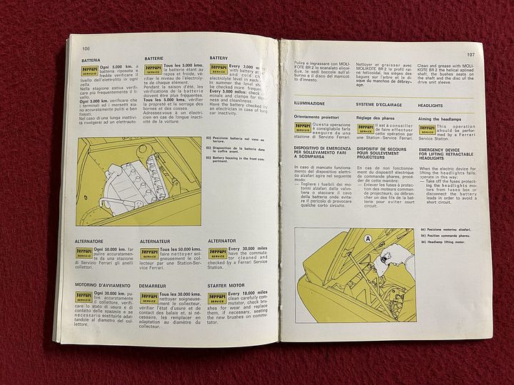 Ferrari 308 GT4 instructieboekje – Foto 7