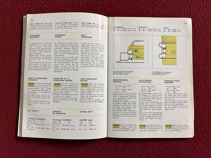 Ferrari 308 GT4 instructieboekje – Foto 6