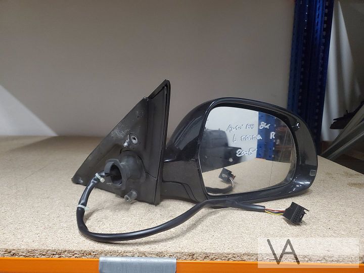Audi A4 8k 2007 - 2010 spiegel rechts zwart 6 draden €50