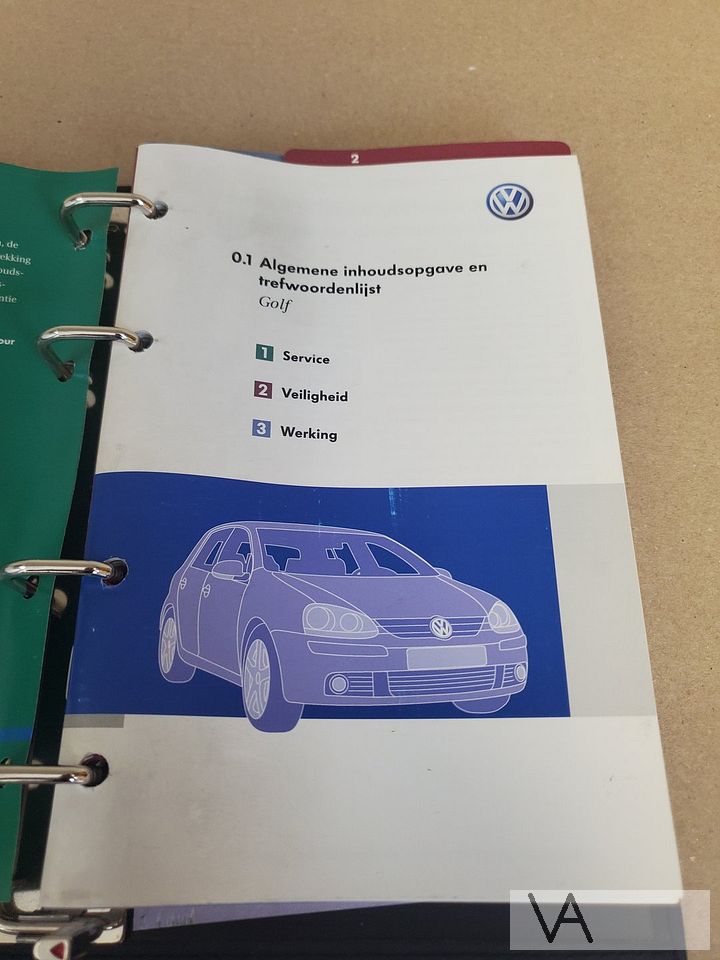 VW Golf 5 2003 - 2008 handleiding instructieboekje in map – Foto 2