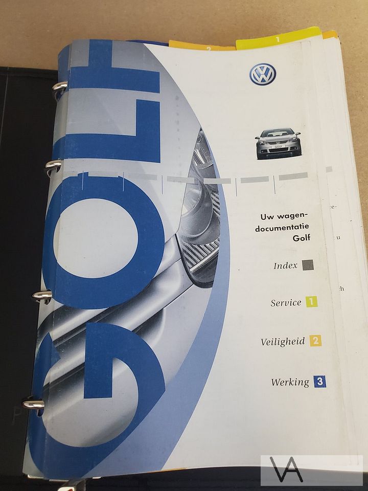 VW Golf 5 2003 - 2008 handleiding instructieboekje in map – Foto 4