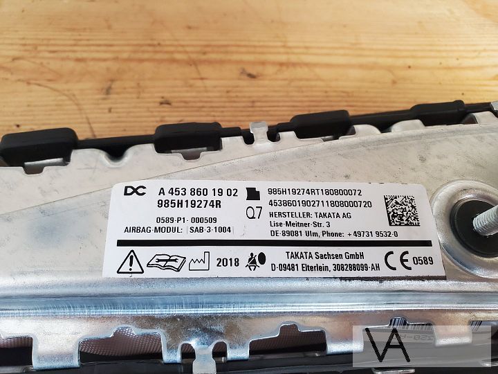Renault Twingo 3 / Smart Forfour 2014 - 2022 stoel airbag L – Foto 2