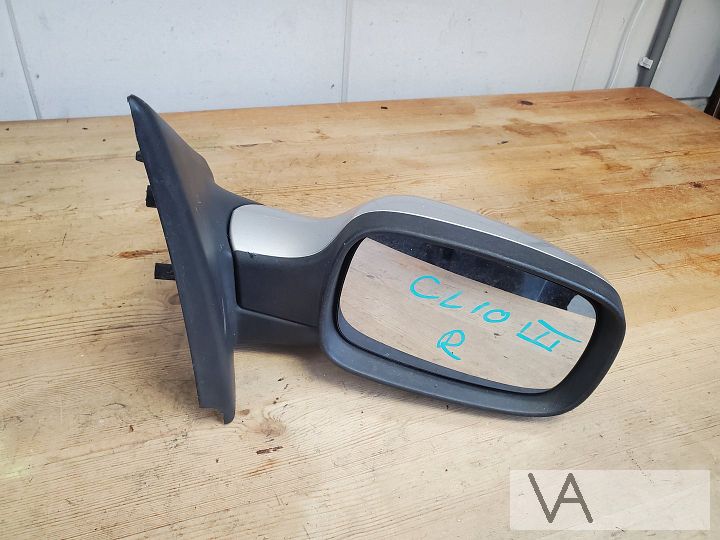 Renault Clio 3 2005 - 2009 spiegel rechts elektrisch ZILVER