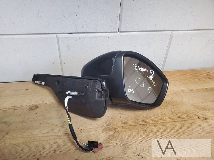 Citroen C3 2017 - 2024 spiegel rechts zwart 9 draden €100