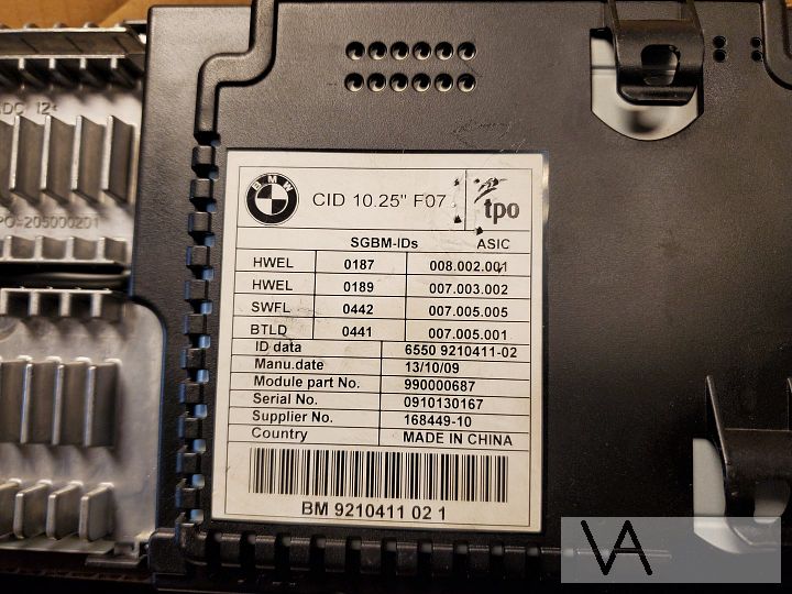 BMW 5 serie GT F07 / 5 F10 navigatie display 9210411 €100 – Foto 3