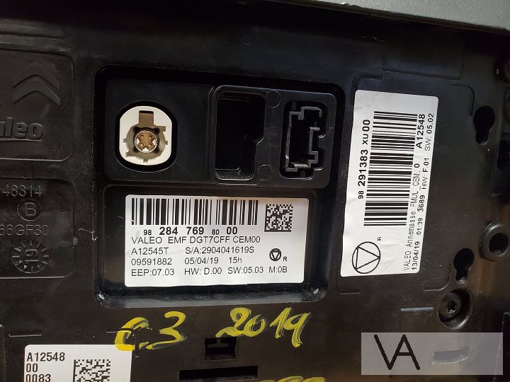 Peugeot 208 2008 308 Citroen C3 navigatie display 9828476980 – Foto 3