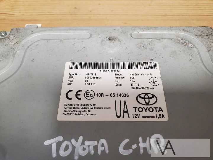 Toyota CHR C-hr 2017 -2023 radio navigatie module 86840k0020 – Foto 2