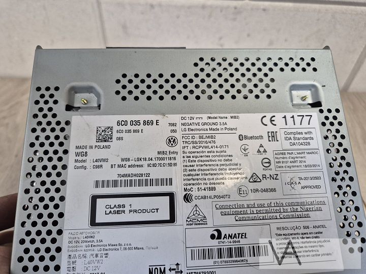 VW Polo 6C 2014 - 2018 radio met scherm 6c0035869E €150 – Foto 3