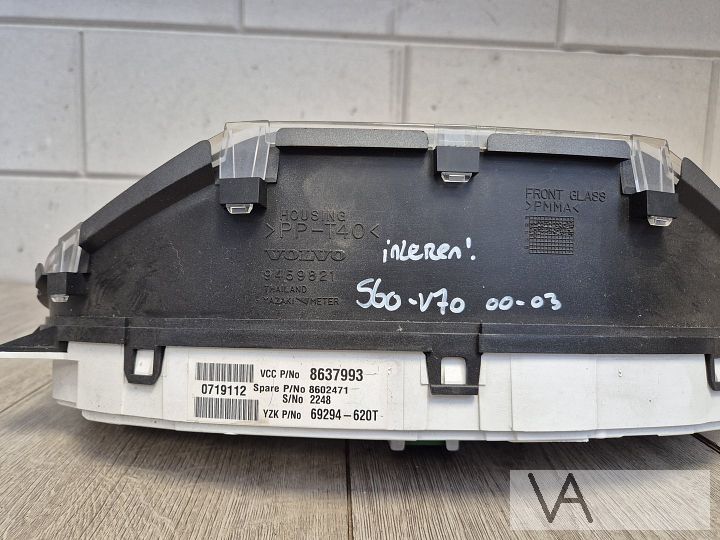 Cockpit Teller voor Volvo S60 V70 XC70 2000 - 2003 8637993 – Foto 4