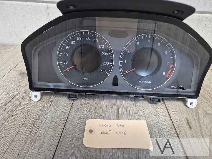Tellerklok / Cockpit voor Volvo S80 vanaf 2006 30786648aa  – Foto 2