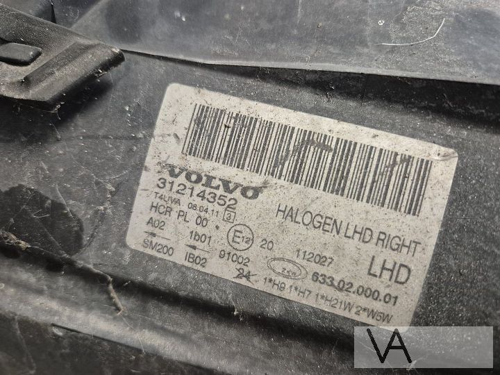 Koplamp rechts van Volvo V70 en S80 2006 tot 2011 31214352 – Foto 5