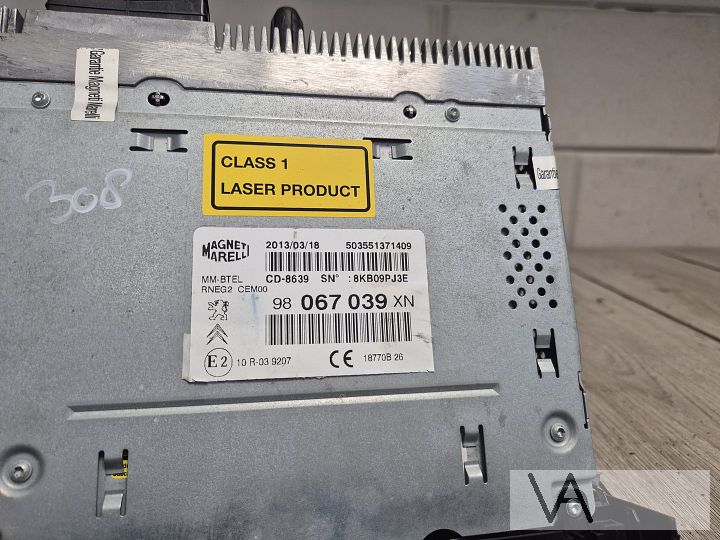 Radio cd speler navigatie Peugeot 308 2011 - 2013 98067039xn – Foto 4