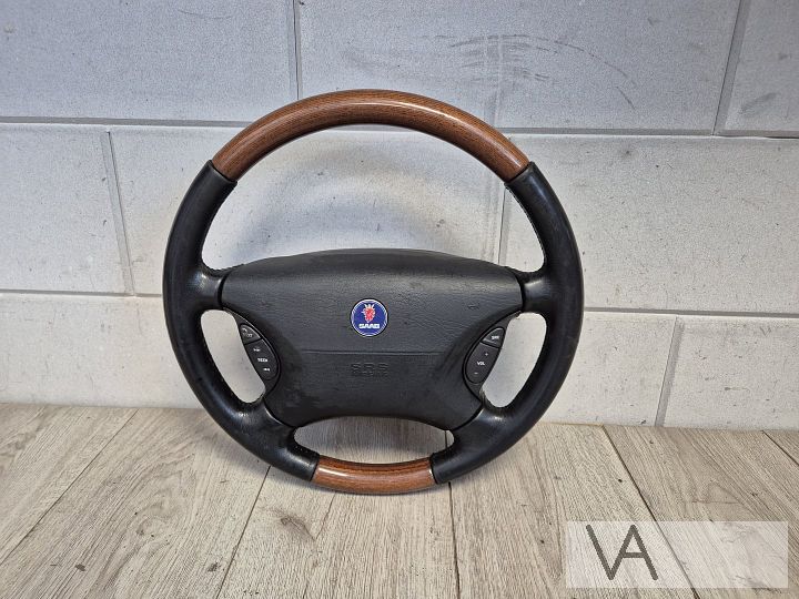 Houten stuur van Saab 9-3 en 9-5 1998 tot 2003 met airbag