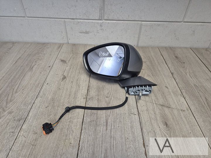 Spiegel links van Peugeot 508 2010 - 2017 grijs 8 draden 