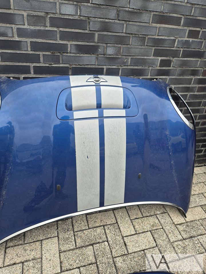 Motorkap Mini Cooper S / JCW met luchthapper R56 blauw a63 – Foto 4