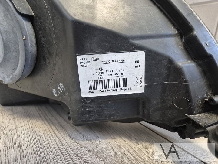 Koplamp set van Skoda Fabia 2010 - 2014 zwart met lens €250 – Foto 6