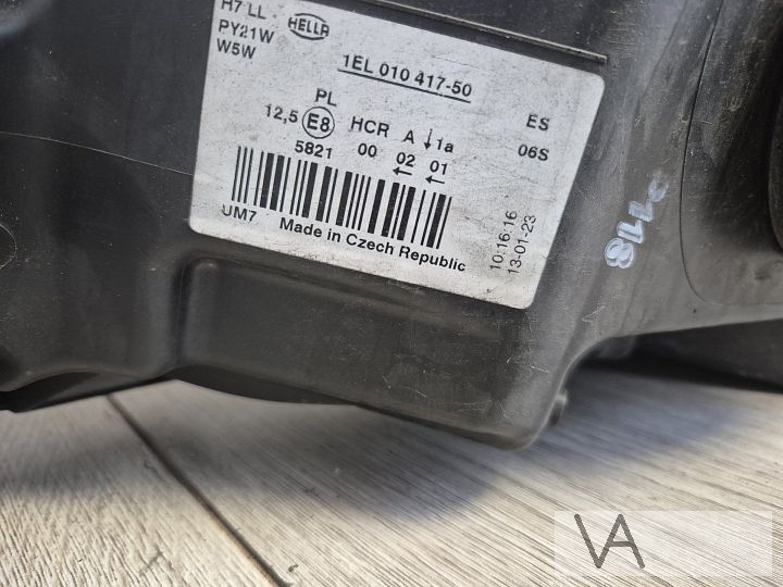 Koplamp set van Skoda Fabia 2010 - 2014 zwart met lens €250 – Foto 11