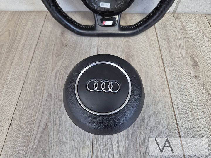 S-line stuur afgeplat met airbag van Audi A3 8v 2013 - 2019 – Foto 2